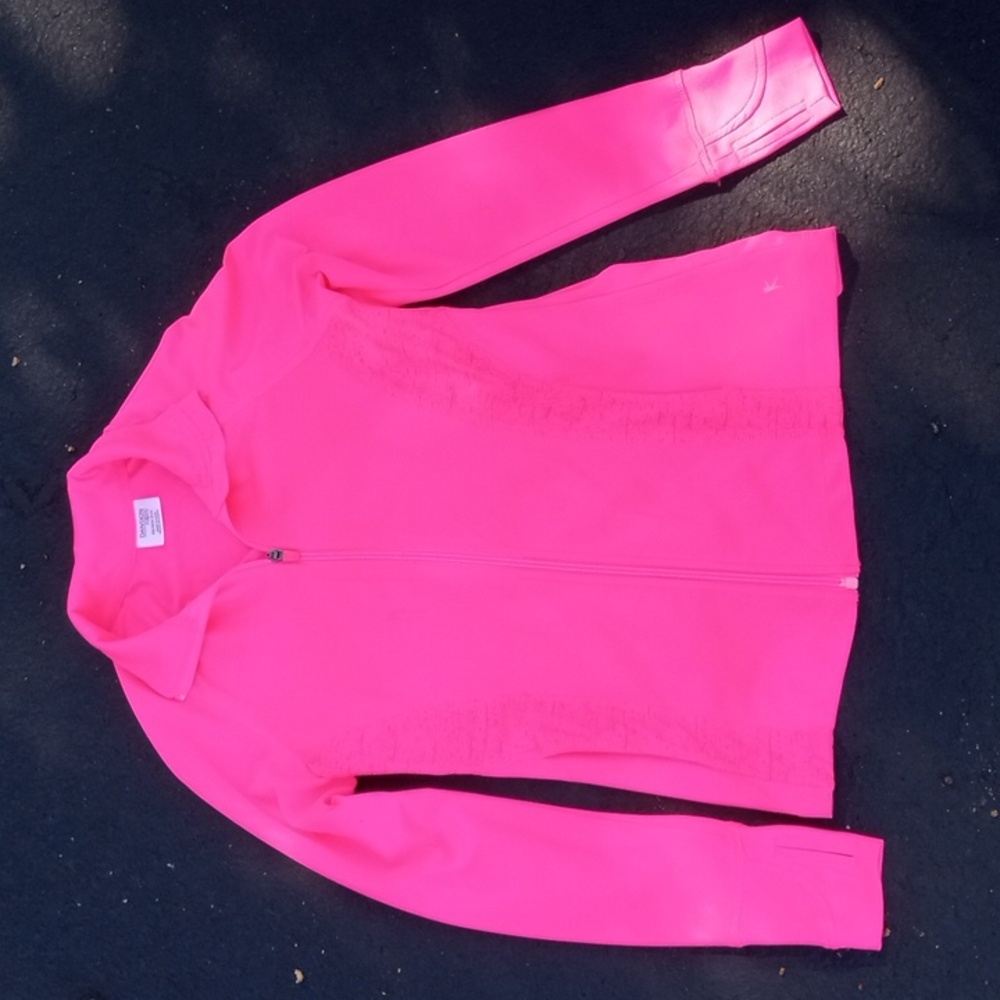 Danskin Hot Pink Full Zip Juniors Top XS